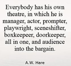 A Large Disappointed Audience A. W. Hare quote